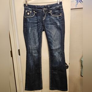 Rock revival Celine easy boot cut stretch jeans For Buckle rhinestones 26